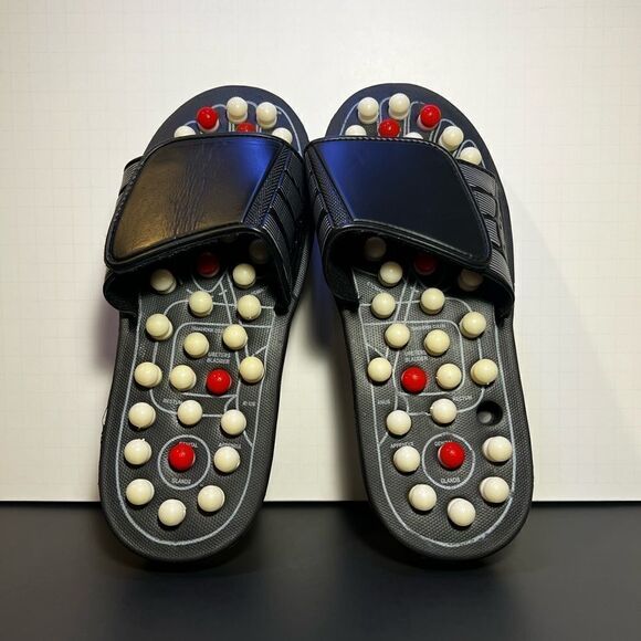 Unisex ACUPRESSURE Plastic Foot Massager Slide Sandals / Size 42/43 - Picture 6 of 10